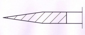 Circular knife with double bevel
